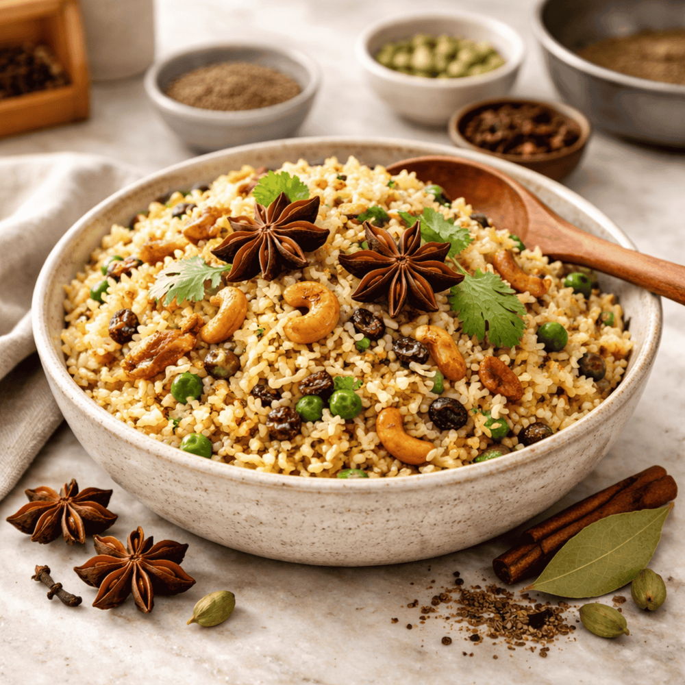 INDIAN SPICED RICE PILAF – Natural Plus Green