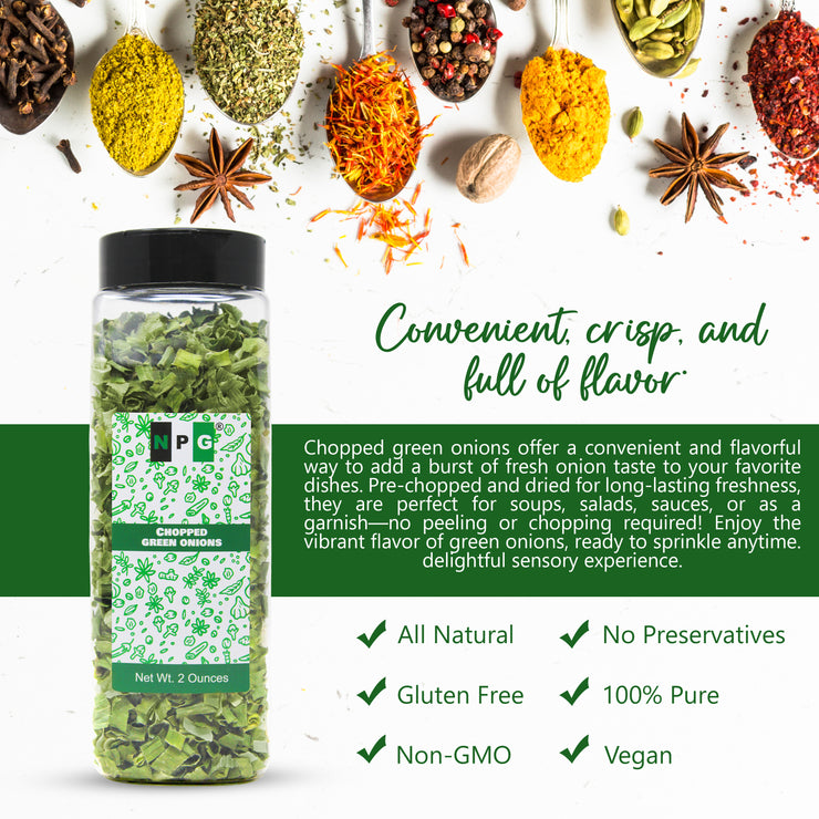 NPG Chopped Green Onions 2 Oz Freeze Dried