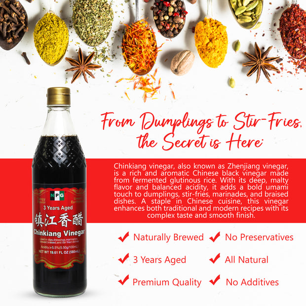 NPG Premium Chinkiang Vinegar 19.61 Fl Oz