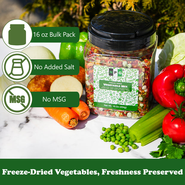 NPG Freeze-Dried Vegetable Mix 16 Oz (1 LB)