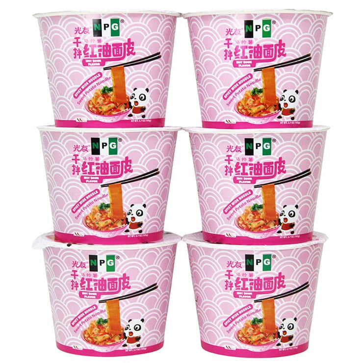 NPG Chili Oil Wide Noodles 3.7 Oz (Pack of 6)