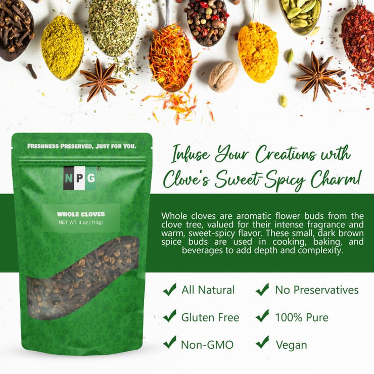 NPG Cloves Whole 4 Oz