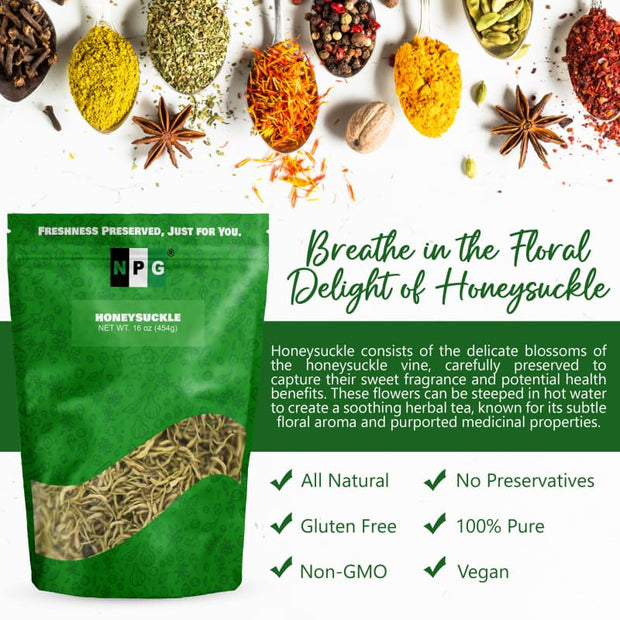 NPG Dried Honeysuckle Herbal Tea 16 Oz