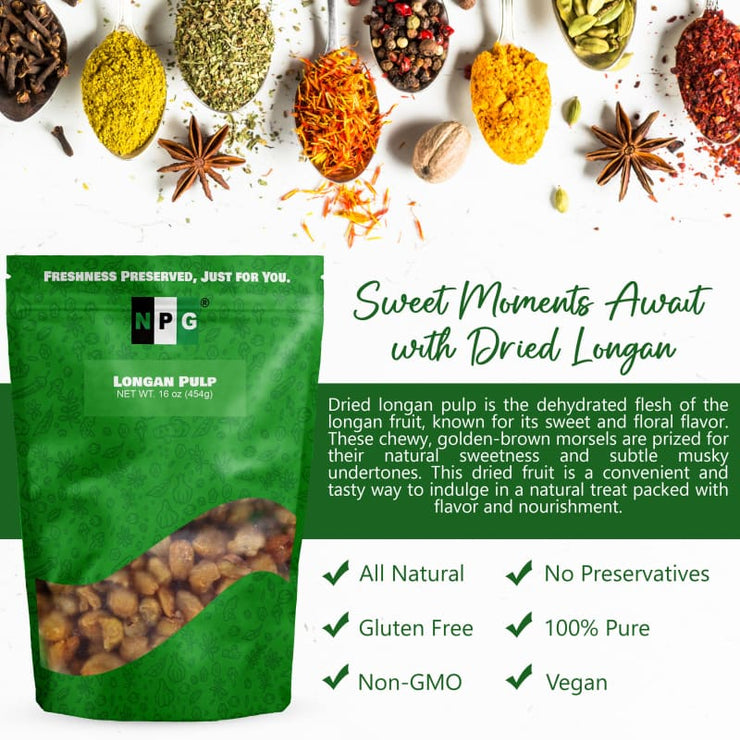 NPG Dried Longan Pulp 16 Oz
