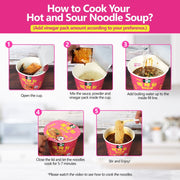 NPG Hot and Sour Noodles 3.7 Oz (Pack of 6)
