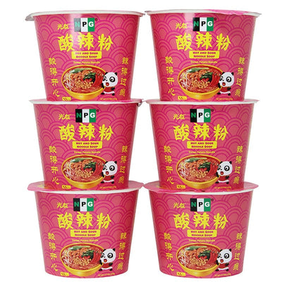 NPG Hot and Sour Noodles 3.7 Oz (Pack of 6)