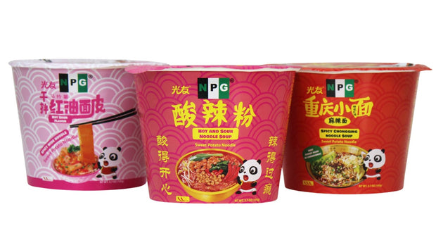 NPG Non-Fried Sweet Potato Noodle Variety Pack 3.7 oz (Pack of 6)