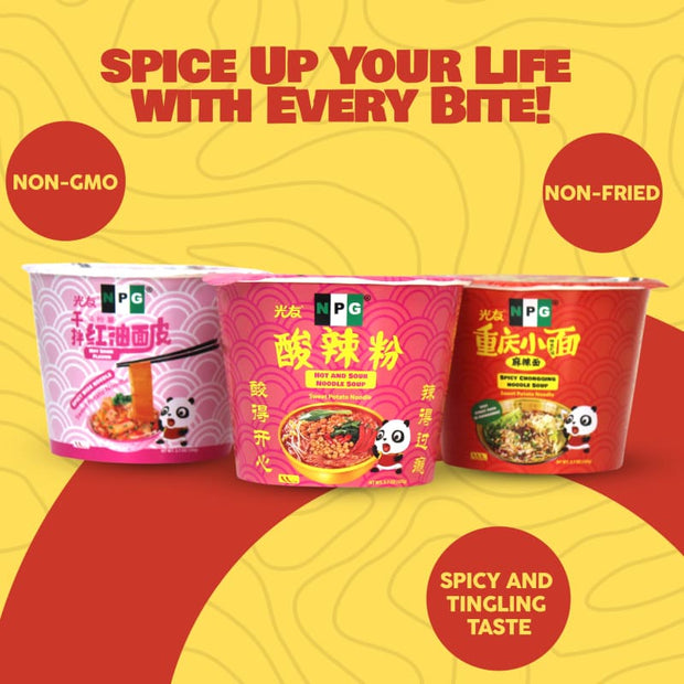 NPG Non-Fried Sweet Potato Noodle Variety Pack 3.7 oz (Pack of 6)