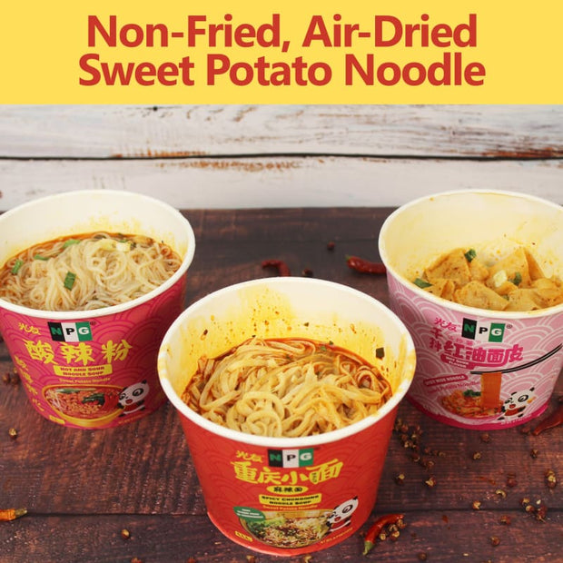 NPG Non-Fried Sweet Potato Noodle Variety Pack 3.7 oz (Pack of 6)