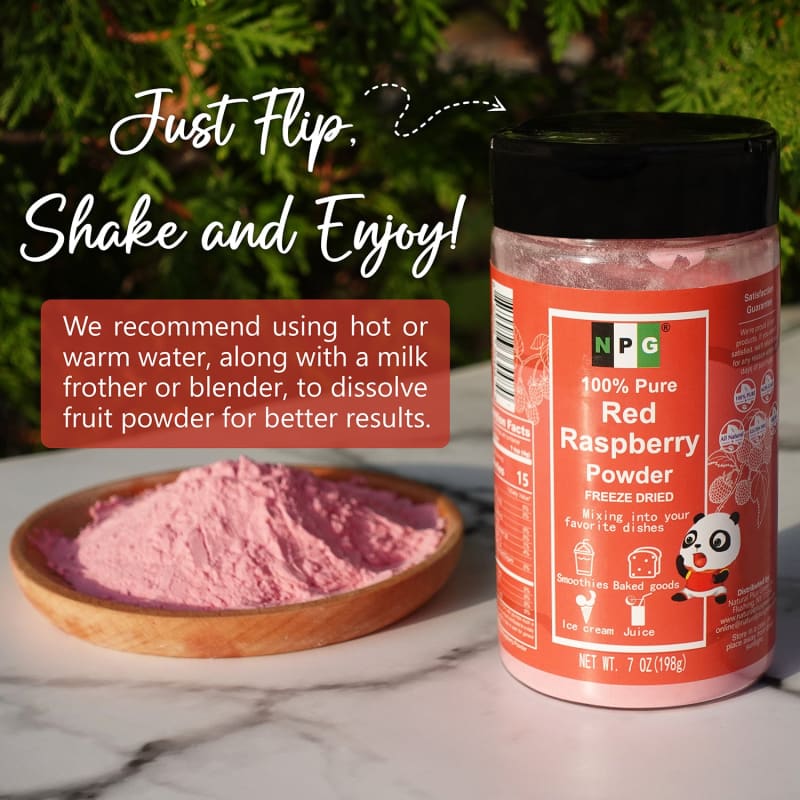 NPG Red Raspberry Powder 7 Oz Freeze Dried Pure – Natural Plus Green