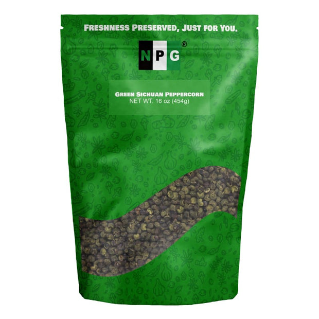 NPG Sichuan Green Peppercorns Whole 16 Oz