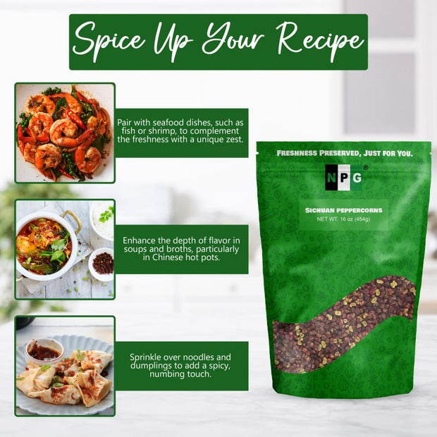 NPG Szechuan Red Peppercorns Whole 16 Oz